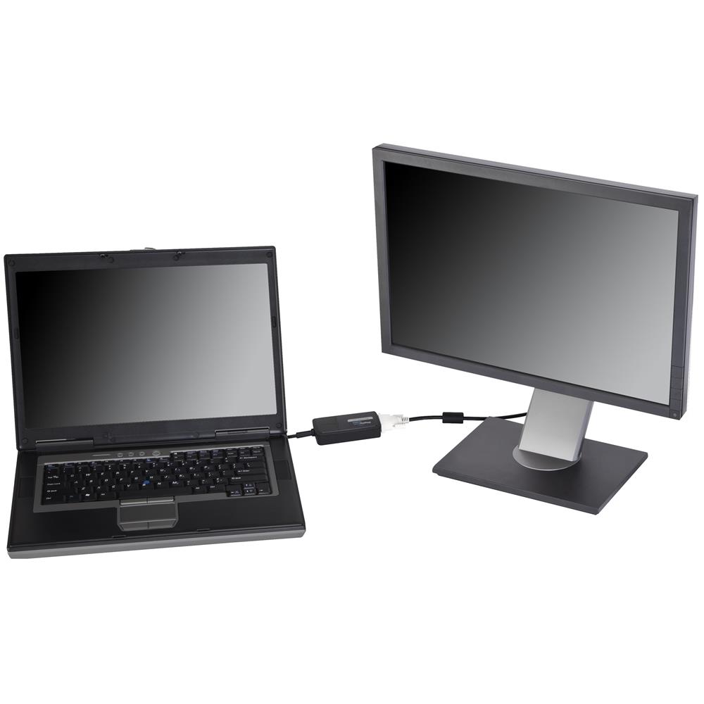 USB 3.0 SuperSpeed Multi Video, USB A, DVI-I, Maschio / femmina, USB, DVI-I, VGA, Nero, 2048 x 1152 Pixel - Foto 1